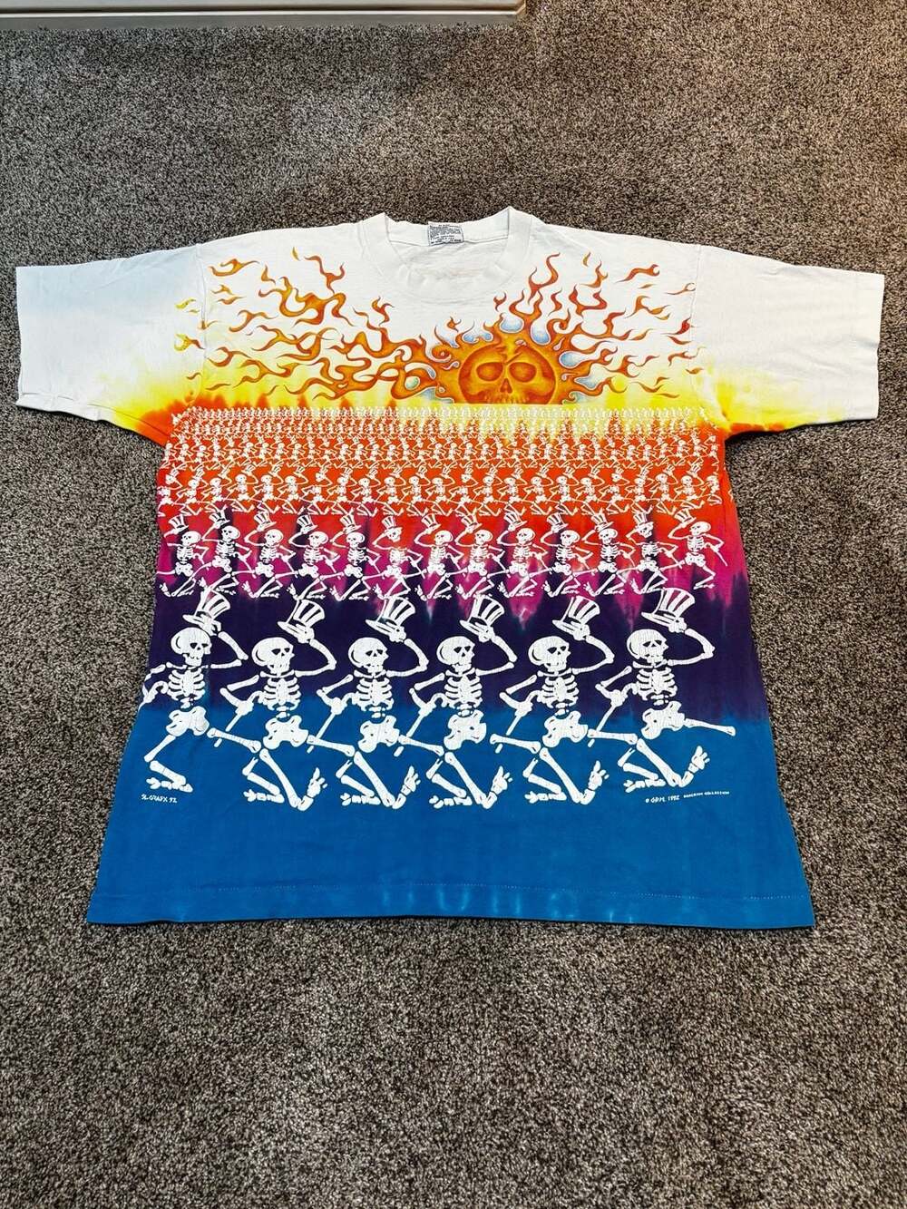 Vintage 1992 Grateful Dead Dancing Skeletons T-shirt XL Brockum Collection